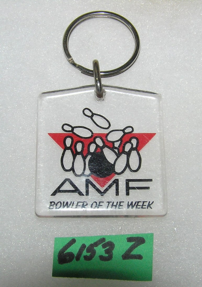 AMF Bowling Bowler of the Week key chain: AMF Bowling Bowler of the Week advertising promotional key chain est. value $25.00-$30.00