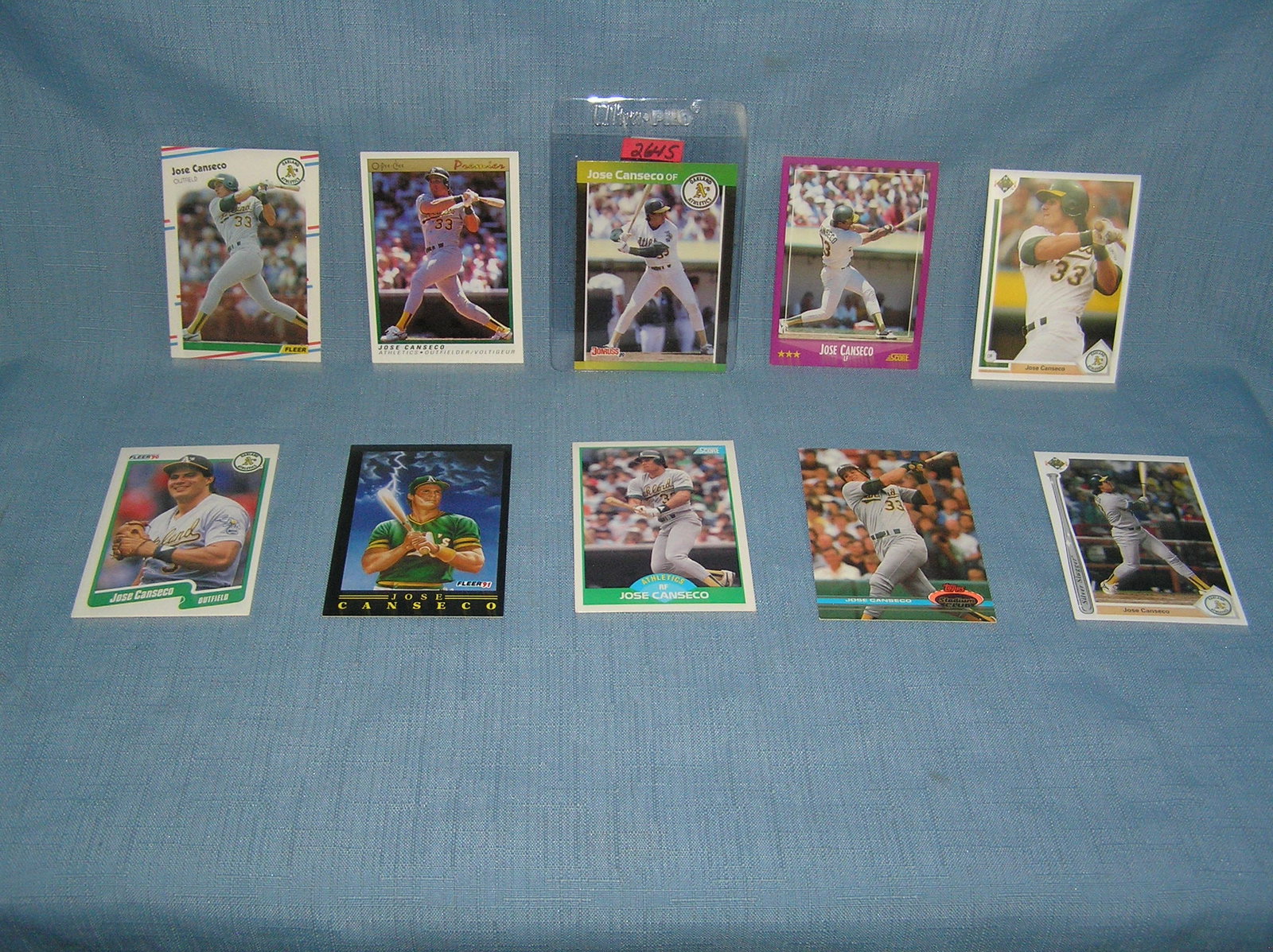 Collection of vintage Jose Conseco all star baseball cards: Collection of vintage Jose Conseco all star baseball cards est. value $65.00-$75.00
