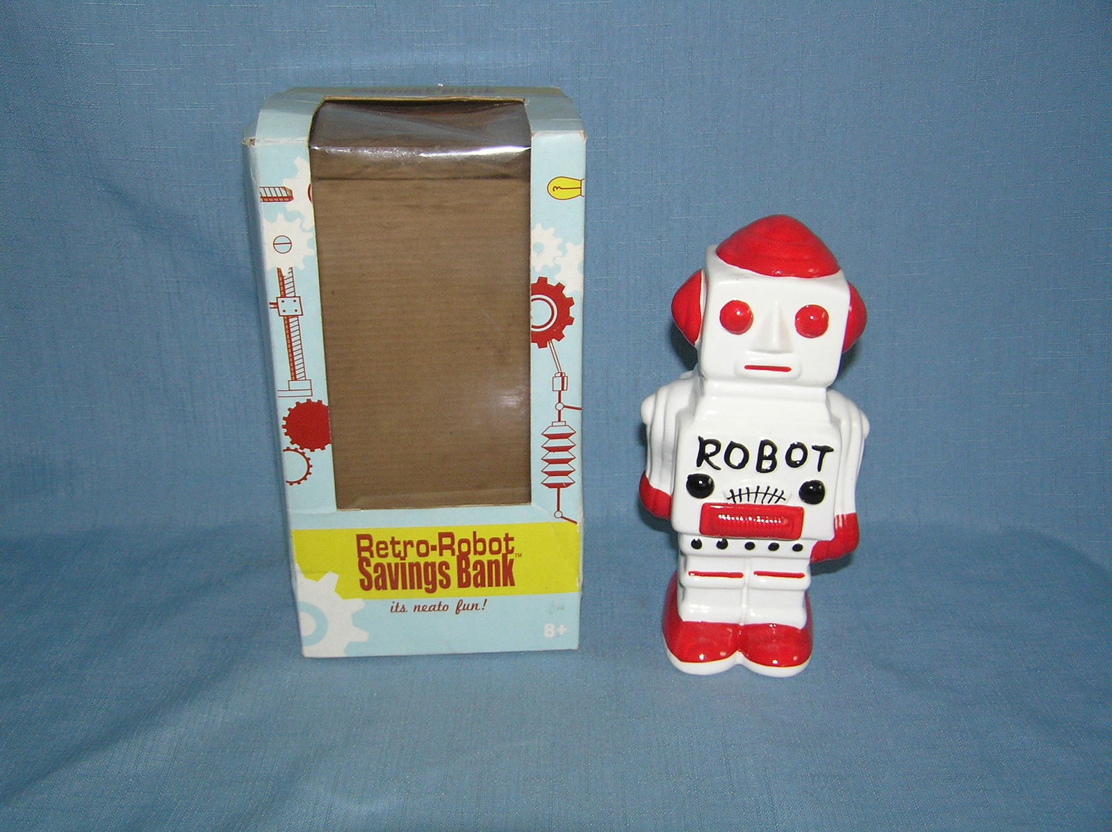 Ceramic robot bank with original box: Ceramic robot bank with original box est. value $60.00-$70.00