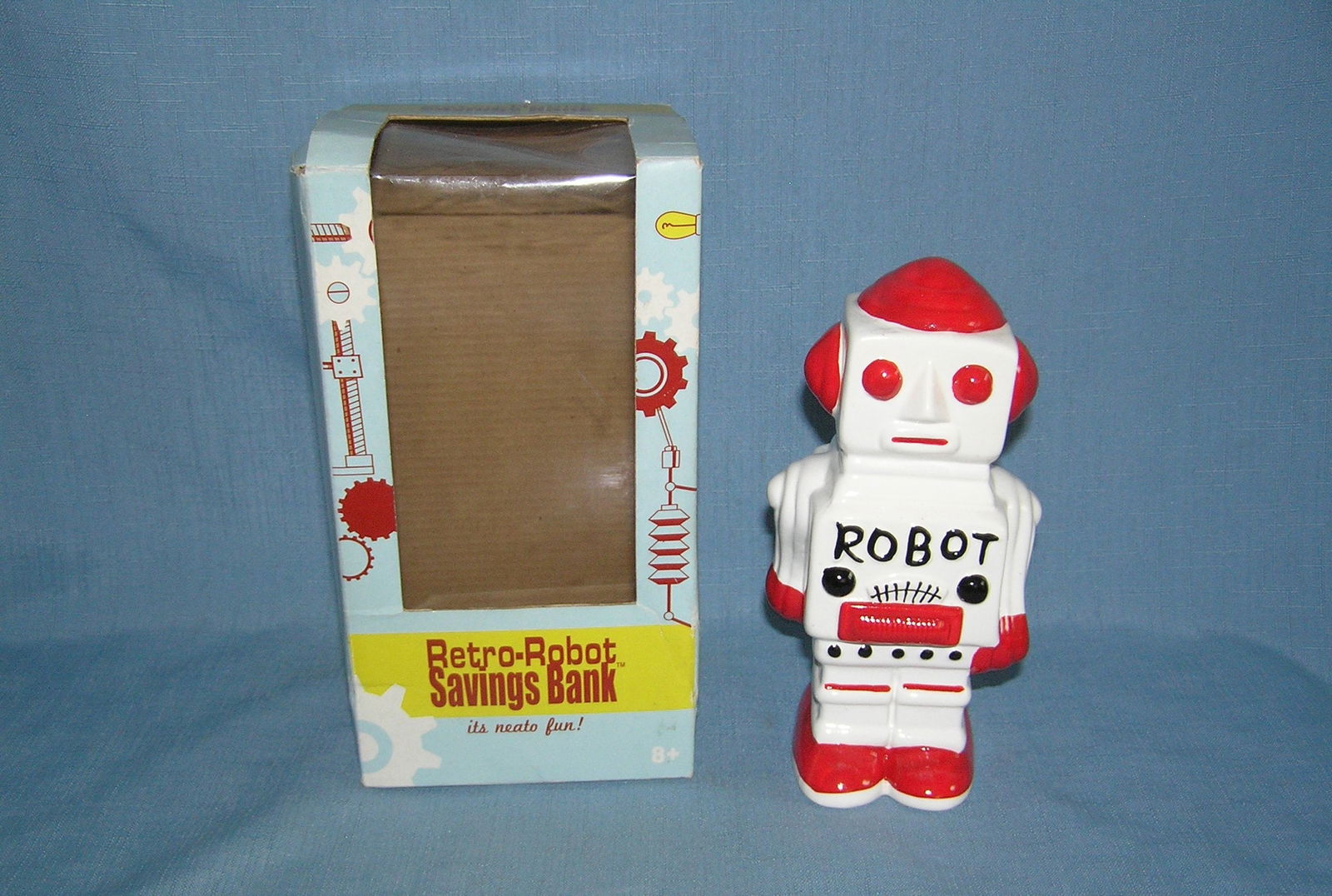 Ceramic robot bank with original box: Ceramic robot bank with original box est. value $60.00-$70.00