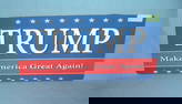 Trump retro style license plate size sign