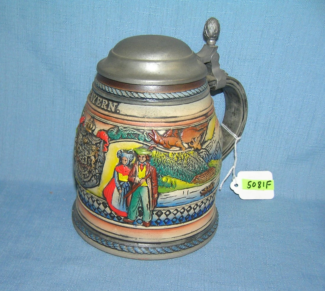 Vintage German beer stein by Goebel: Vintage German beer stein by Goebel hand painted est. value $125.00-$150.00