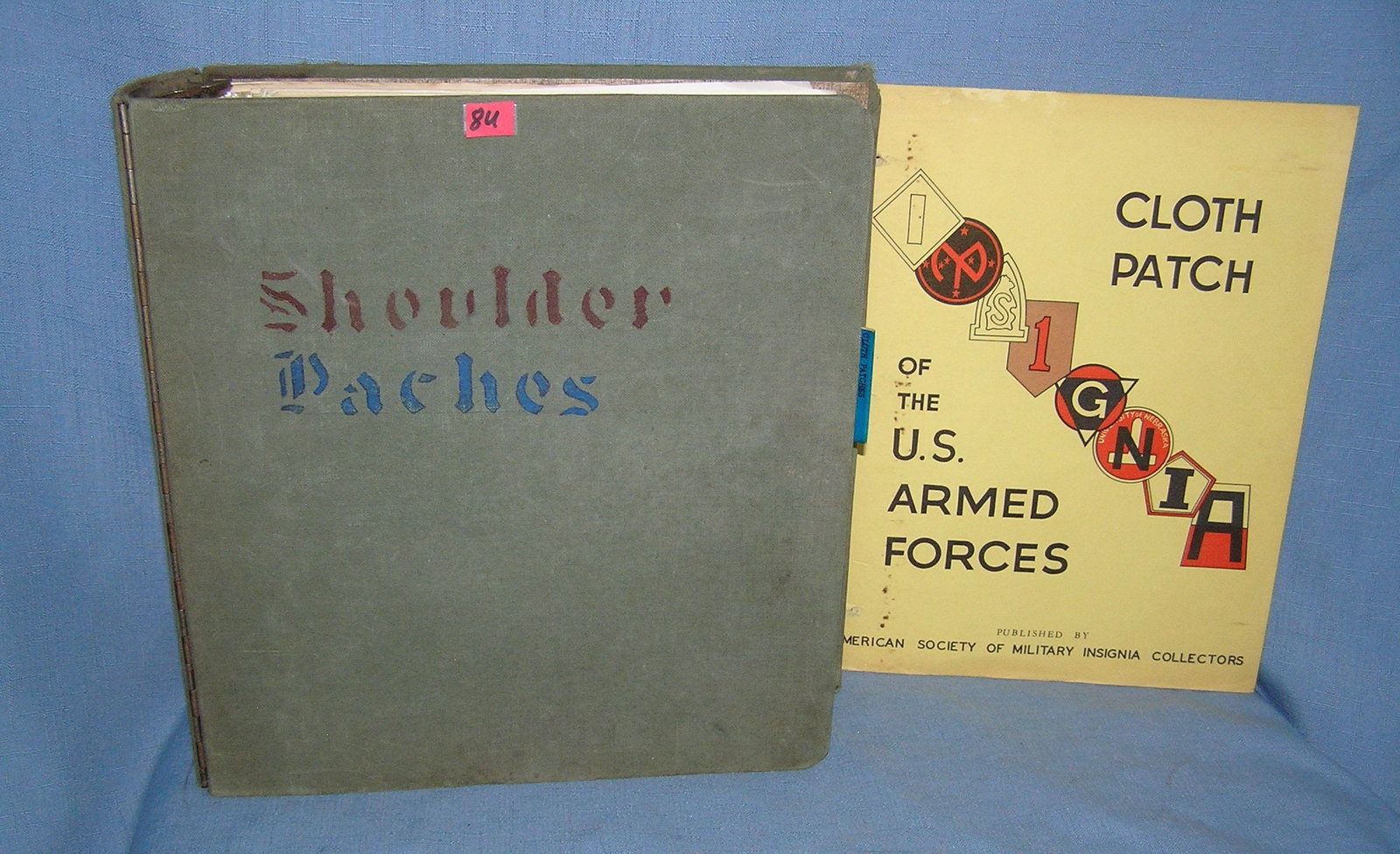 Shoulder patches of US Armed Forces collectors ID binder: Shoulder patches of US Armed Forces huge collectors identification and history binder full, a wonerful ID and reference book loaded with images and text identfying thousands of millitary patches and i