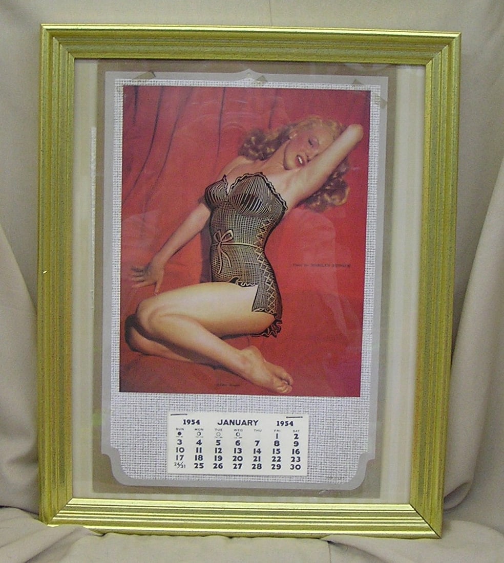 Marilyn Monroe Golden Dreams 1954 calendar: Vintage Marilyn Monroe Golden Dreams calendar dated 1954 est. value $325.00-$350.00