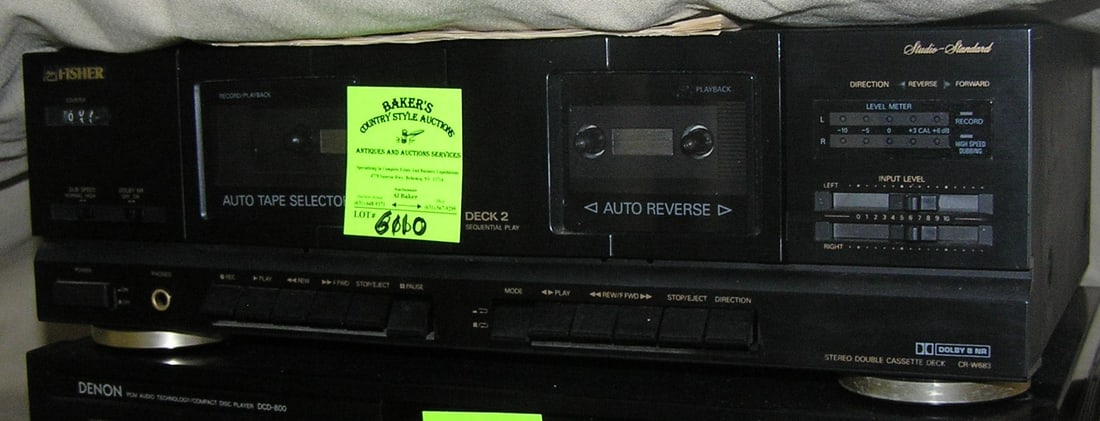 Fischer stereo double cassettes deck with Dolby: Fischer stereo double cassettes deck with Dolby comes with original manual est. value $75.00-$100.00
