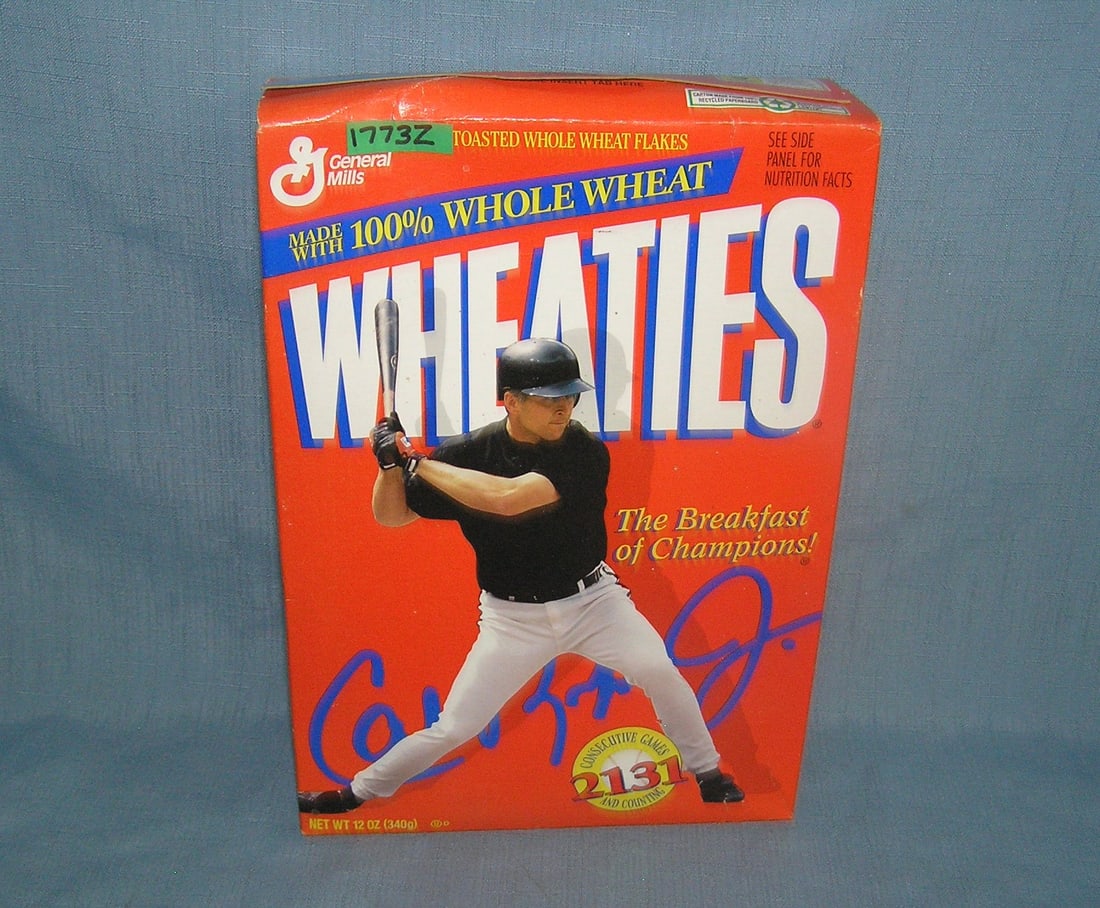 Cal Ripken All Star Baseball player endorsed wheaties box: Cal Ripken All Star Baseball player endorsed wheaties box unopened with contents est. value $30.00-$40.00