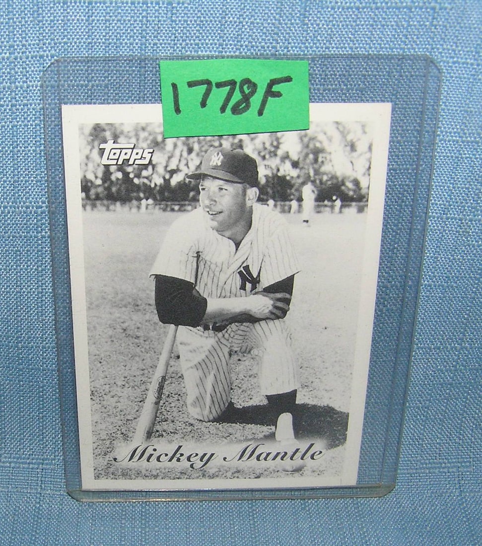 Mickey Mantle Topps retro style baseball card: Mickey Mantle Topps retro style baseball card est. value $30.00-$40.00