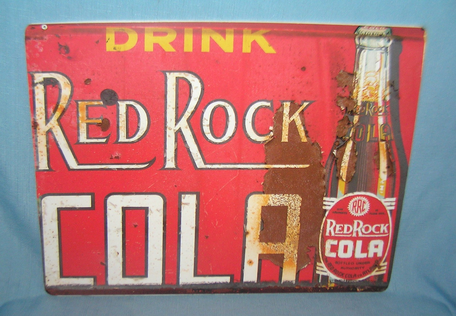 Drink Red Rock Cola retro style advertising sign: Drink Red Rock Cola retro style advertising sign printed on PVC hard board12 by 16 est. value $50.00-$60.00