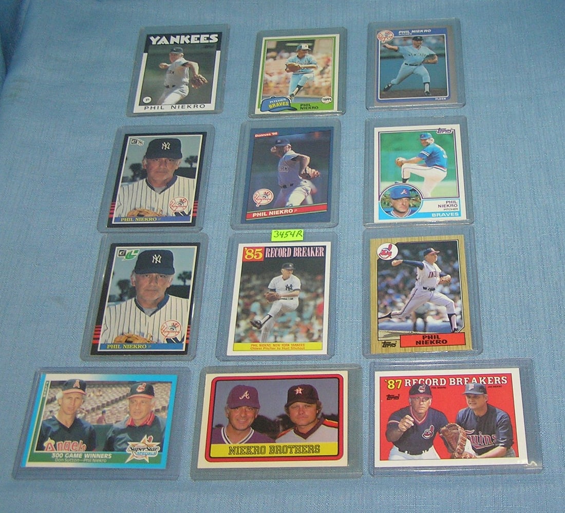 Collection of vintage Phil Niekro Baseball cards: Collection of vintage Phil Niekro Baseball cards est. value $25.00-$30.00