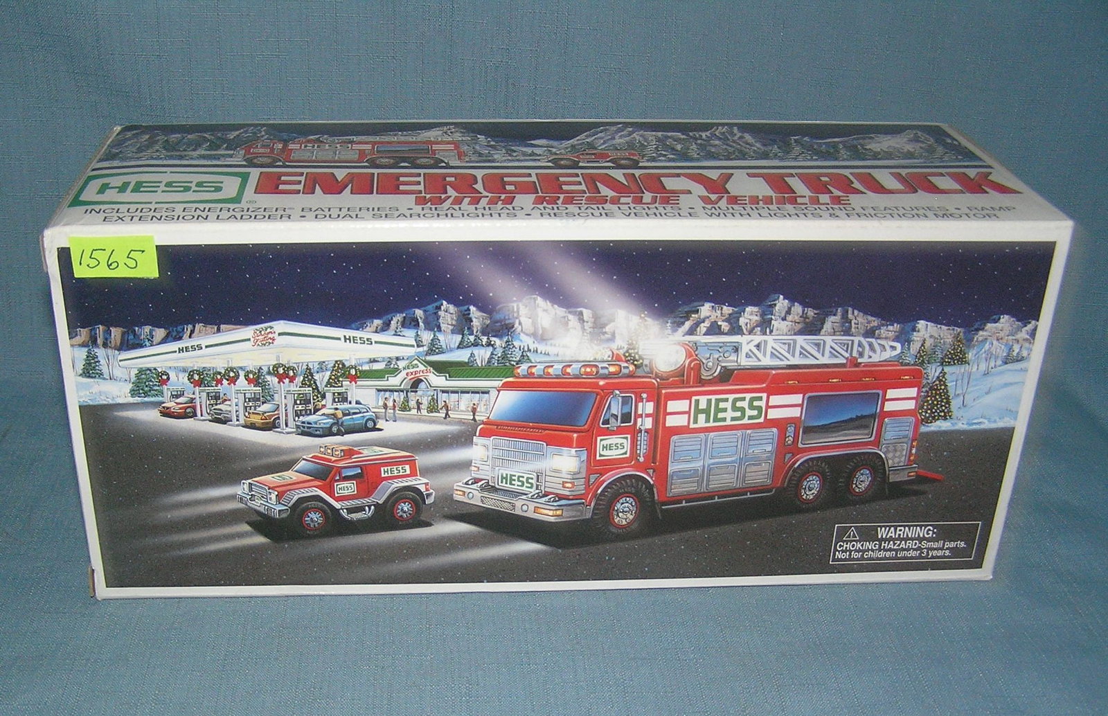 Hess emergency truck with recue vehicle with original box: Hess emergency truck with recue vehicle with original box est. value $50.00-$60.00
