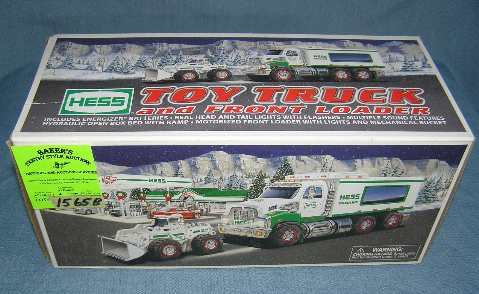 Vintage Hess Toy Truck and front loader bulldozer: Vintage Hess Toy Truck and front loader bulldozer scarcer toy est. value $60-$70