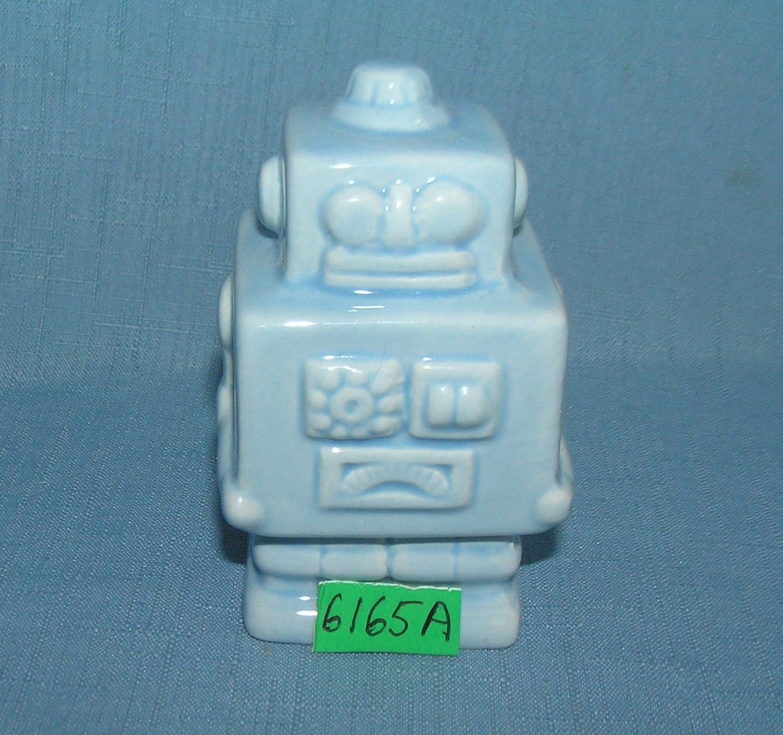 Classic Porcelain Robot blue glaze: Classic Porcelain Robot blue glaze est. value $25.00-$30.00