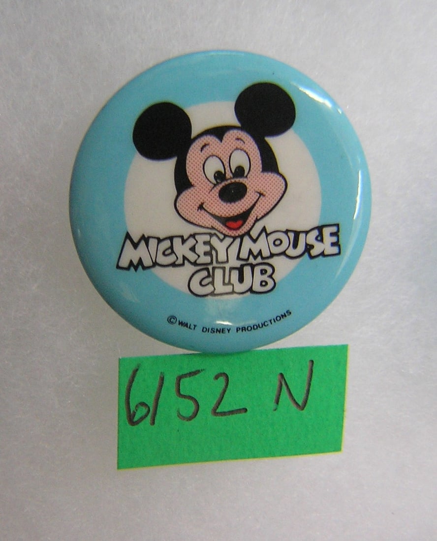 Vintage Mickey Mouse Club button: Vintage Mickey Mouse Club button Walt Disney Productions est. value $20.00-$25.00
