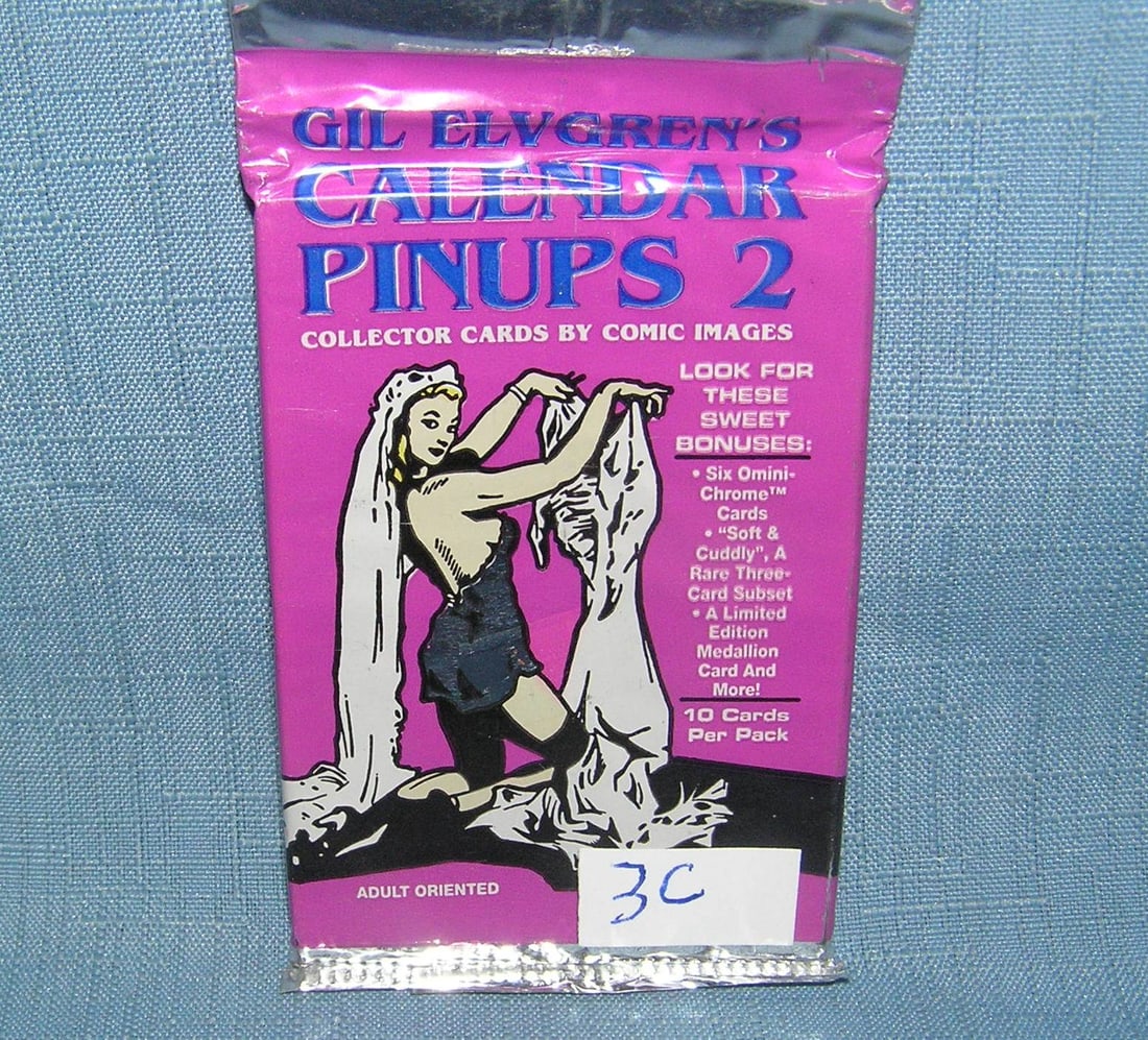 Gil Elvgren's calendar pinup girls unopened foil pack of collector cards: Gil Elvgren's calendar pinup girls unopened foil pack of collector cards est. value $15.00-$25.00