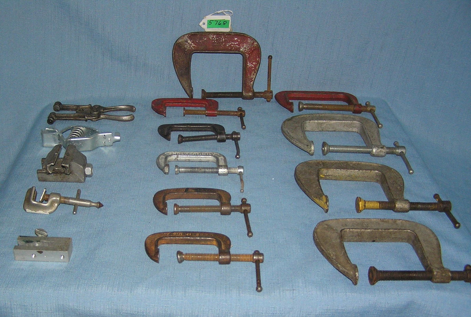 Collection of antique and vintage C clamps: Collection of antique and vintage C clamps est. value $200.00-$300.00
