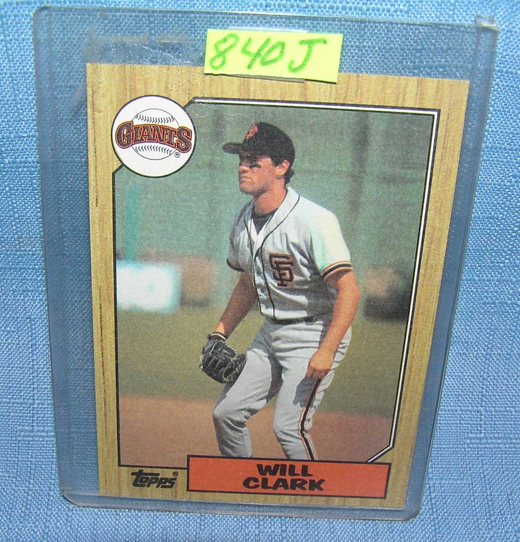 Vintage Will Clark rookie baseball card: Vintage Will Clark rookie baseball card est. value $25.00-$30.00
