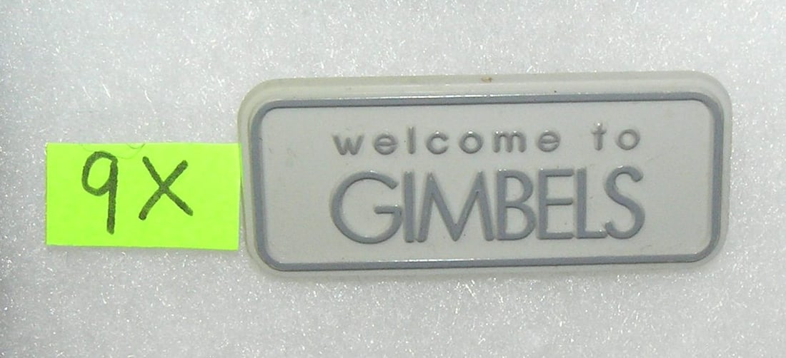 Gimbel's Department stores employee badge: Gimbel's Department stores employee badge est. value $20.00-$25.00