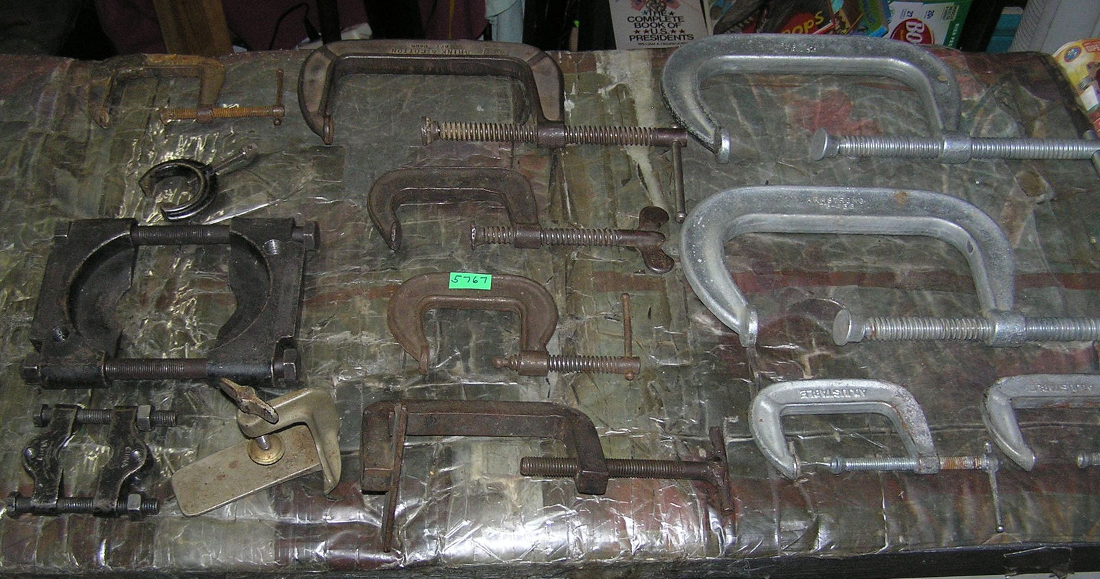 Collection of antique and vintage C clamps: Collection of antique and vintage C clamps est. value $250.00-$300.00