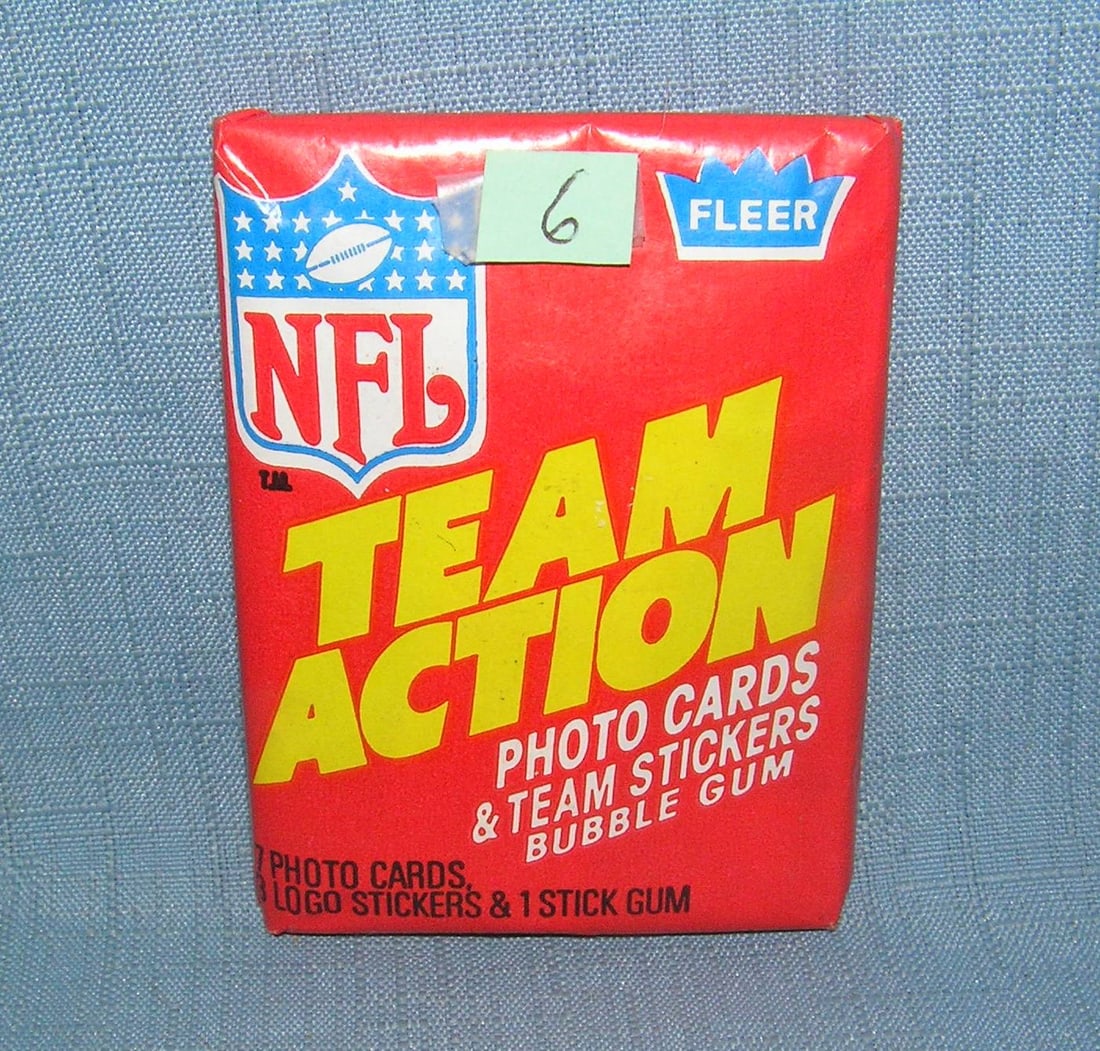 1983 Fleer football wax pack: 1983 Fleer football wax pack J. McMahn, M. Singletary, K. Easley, J. Jacoby, D. Manley and M. Allen rookie years and more est. value $20.00-$25.00