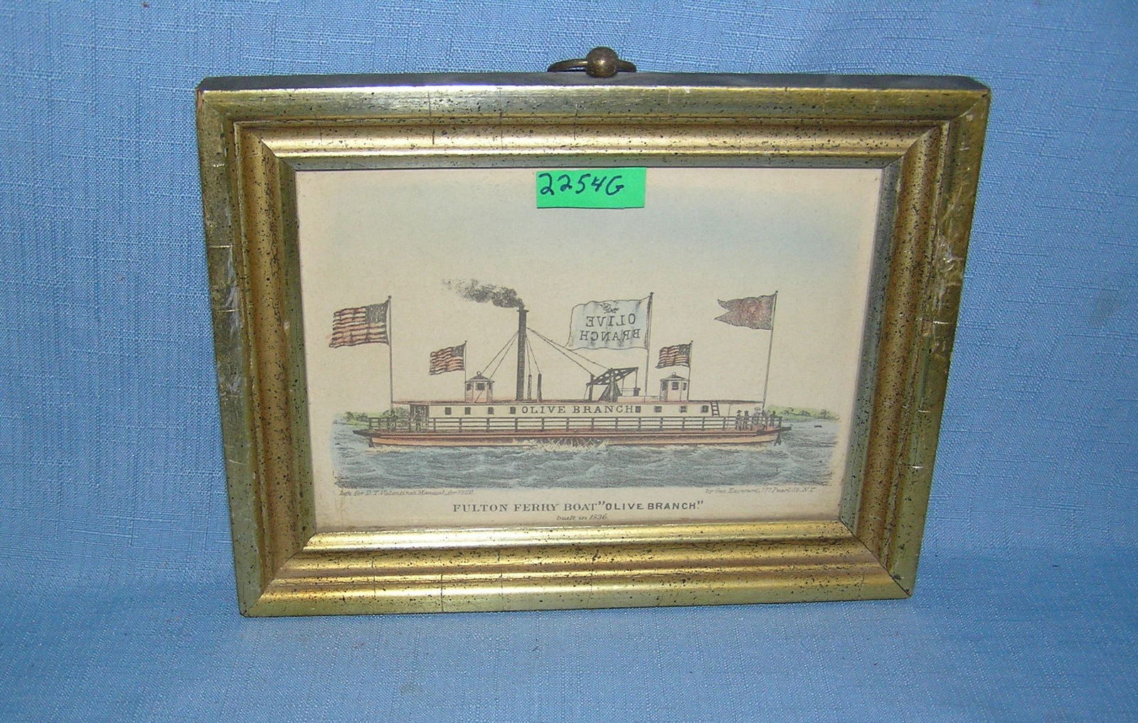 Fulton Ferry Boat the Olive Branch circa 1850s: Fulton Ferry Boat the Olive Branch circa 1850s est. value $275.00-$325.00