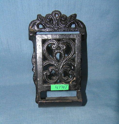 Antique Cast Iron Match Holder (JAS) Antique Cast Iron Match Holder (JAS)