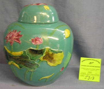 Paint decorated spice jar: Paint decorated spice jarest.est.value $150.00-$175.00