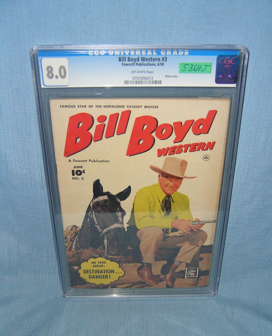 Graded Bill Boyd western comic book: Graded Bill Boyd western comic book number 3 1950 graded 8.0 est. value $250.00-$300.00