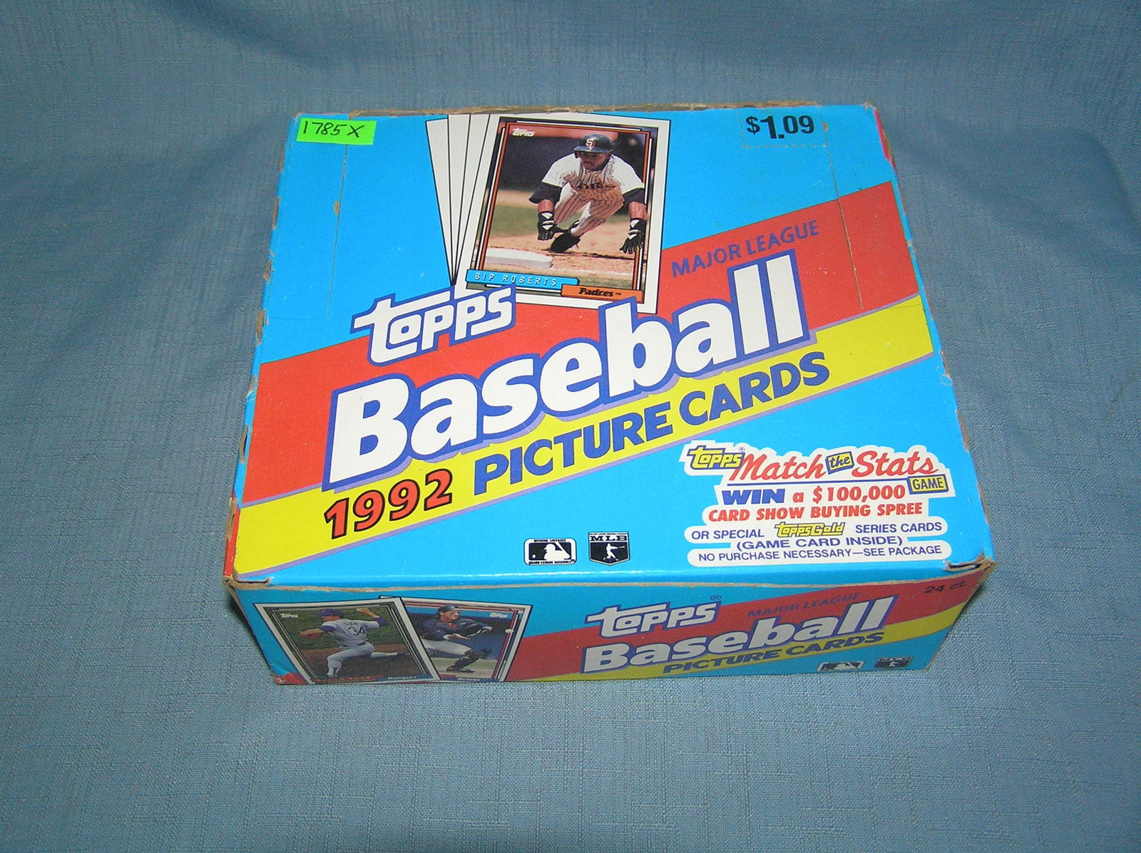 1992 Topps large factory packed wax pack store display box: 1992 Topps large factory packed wax pack store display box est. value $95.00-$105.00