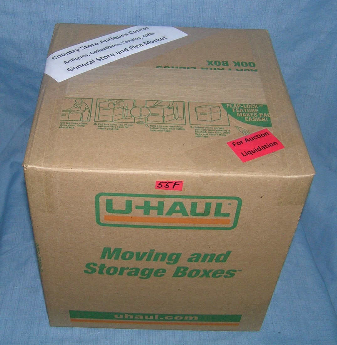 Moving and Storage Company mystery box lot: Moving and Storage Company mystery box lot marked The Country Store Antiques Center: Antiques, Collectibles, Candies, Gifts, General Store and Flea Market part of a moving and storage company seized o