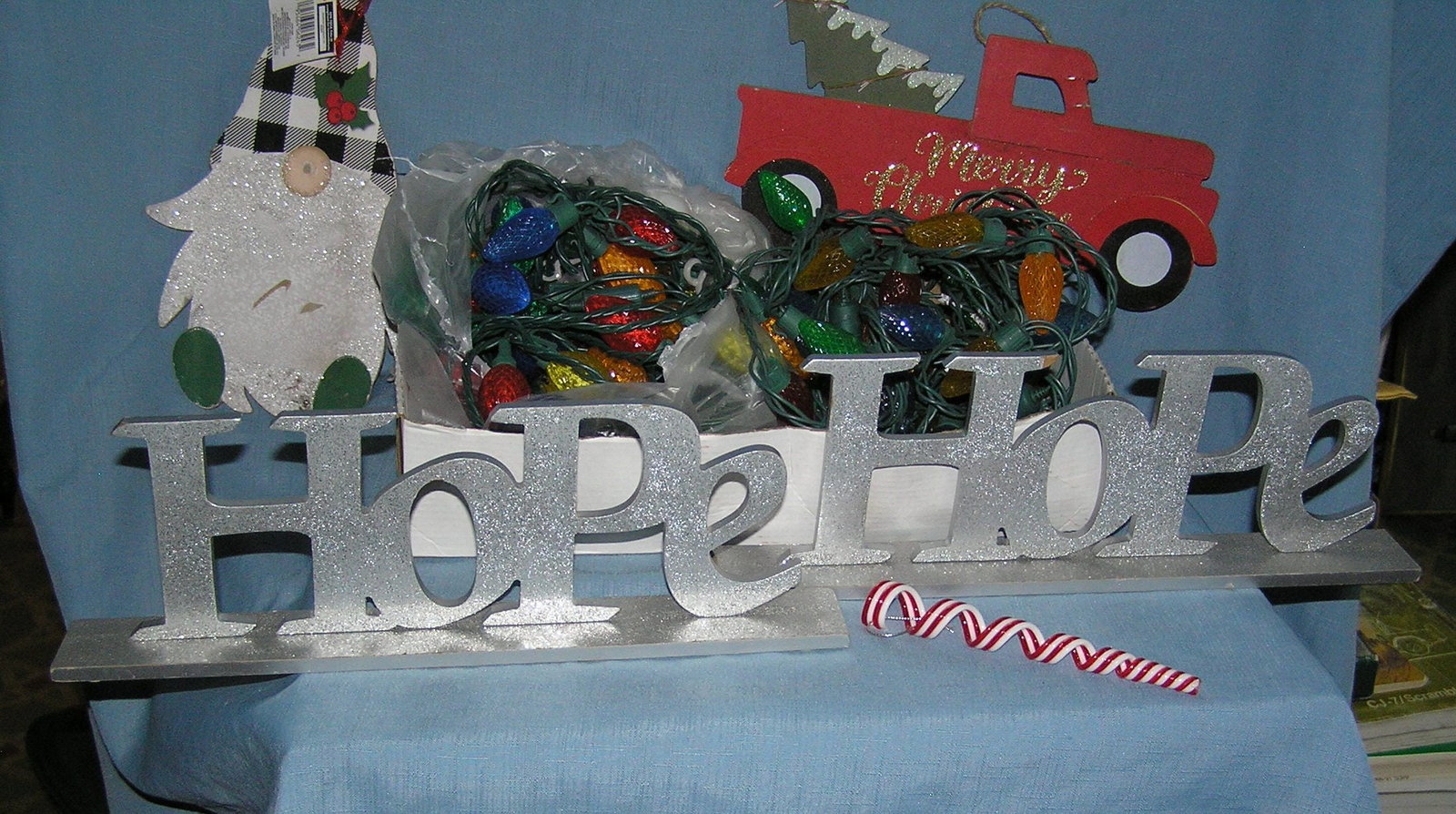Large group of Christmas decorations and collectibles: Large group of Christmas decorations and collectibles est. value 50.00-$60.00