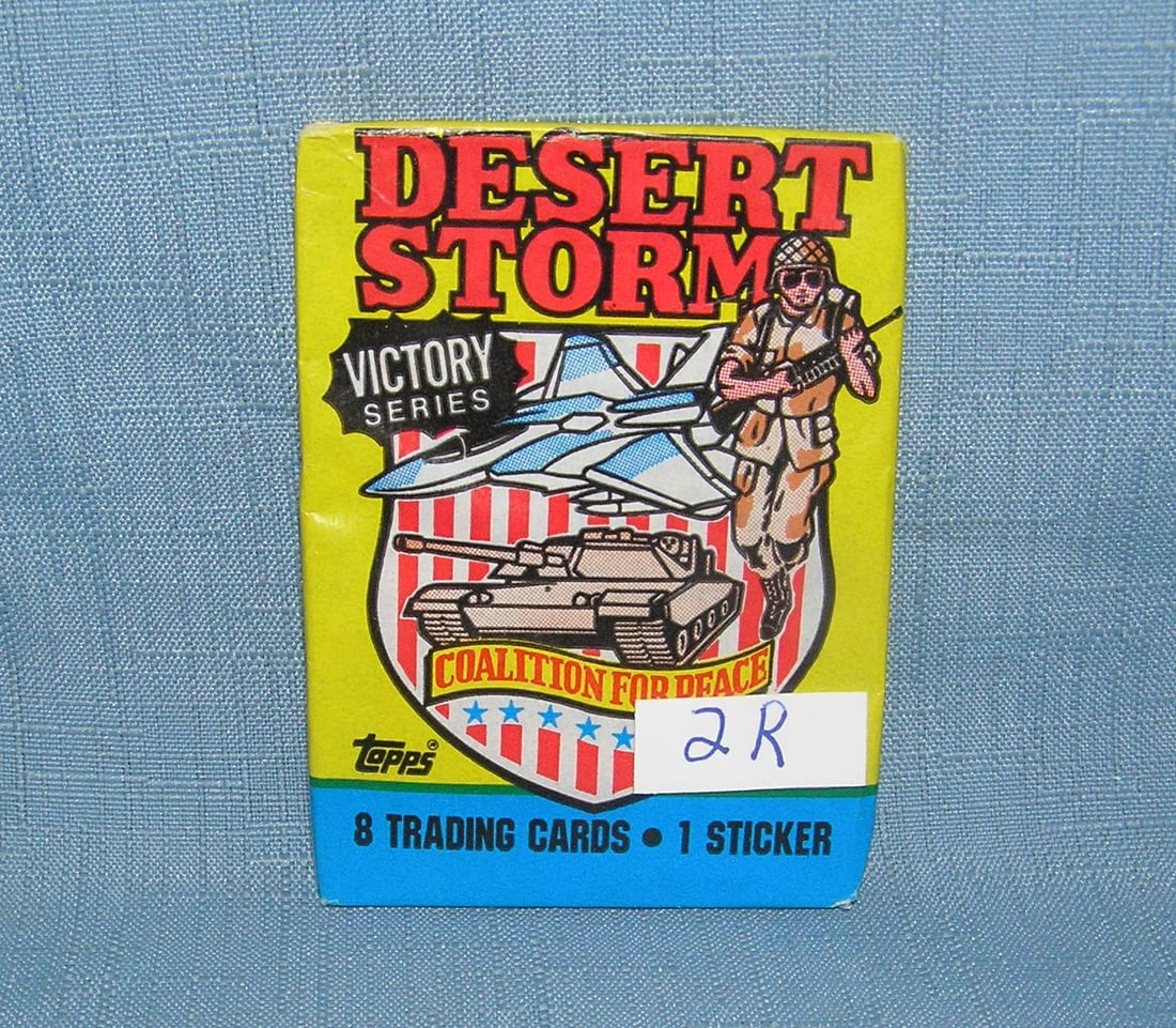 Desert Storm unopened wax pack of collector cards: Desert Storm unopened wax pack of collector cards est. value $15.00-$25.00