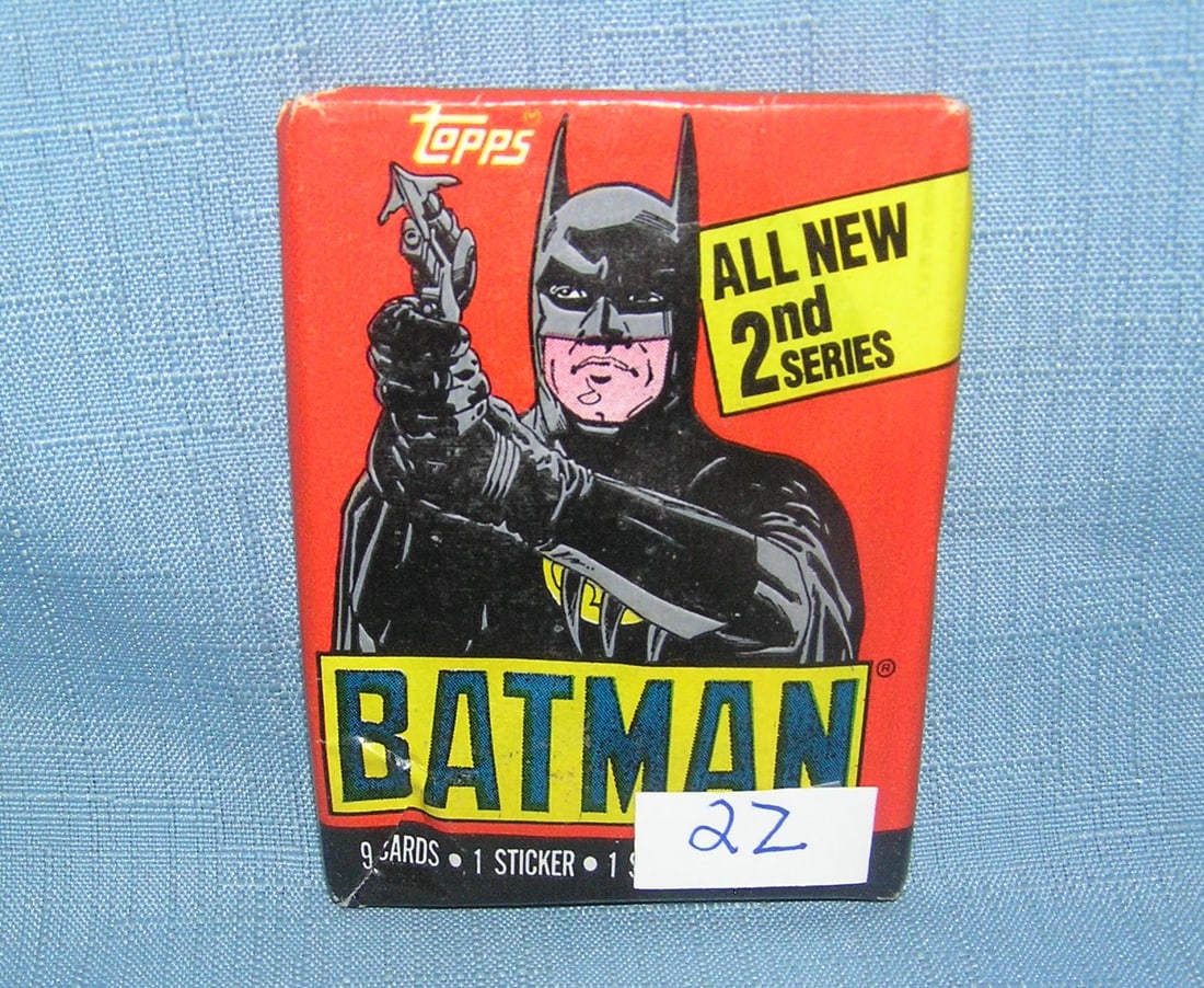 Batman 2nd series unopened wax pack of collector cards: Batman 2nd series unopened wax pack of collector cards est. value $15.00-$25.00