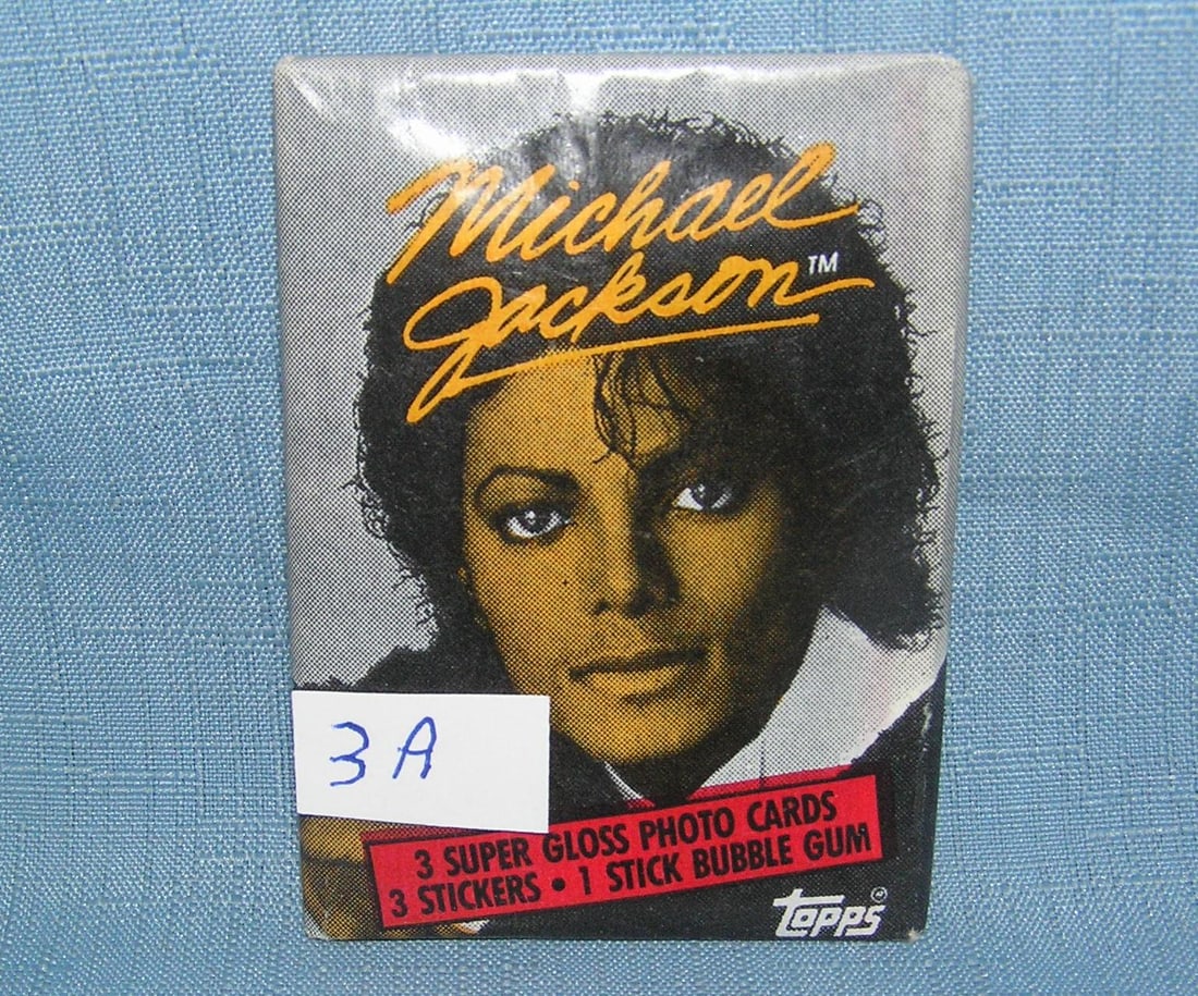 Michael Jackson unopened wax pack of collector cards: Michael Jackson unopened wax pack of collector cards est. value $15.00-$25.00