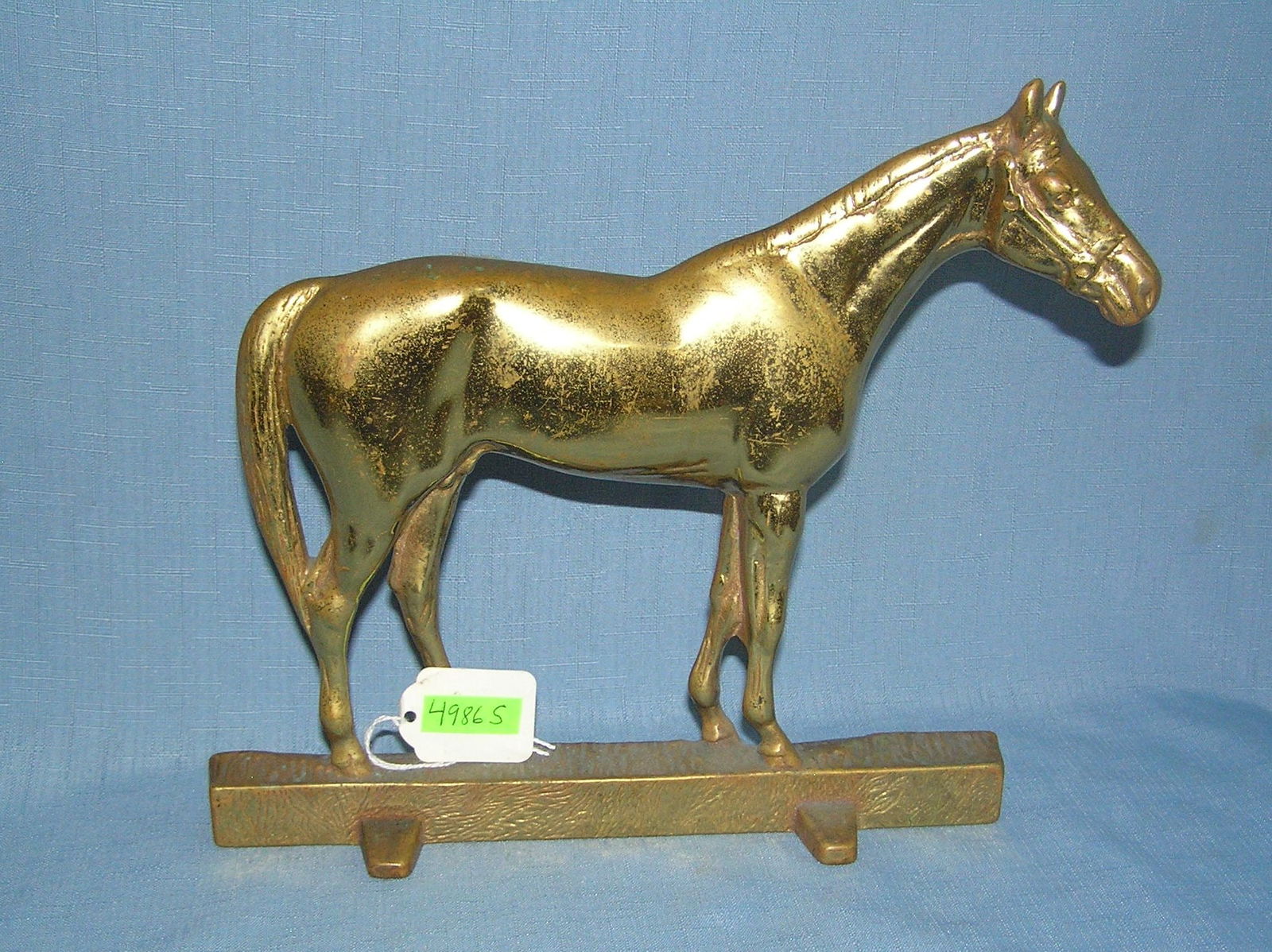 Solid brass horse doorstop marked CRK 1949: Solid brass horse doorstop marked CRK 1949 est. value $500.00-$600.00