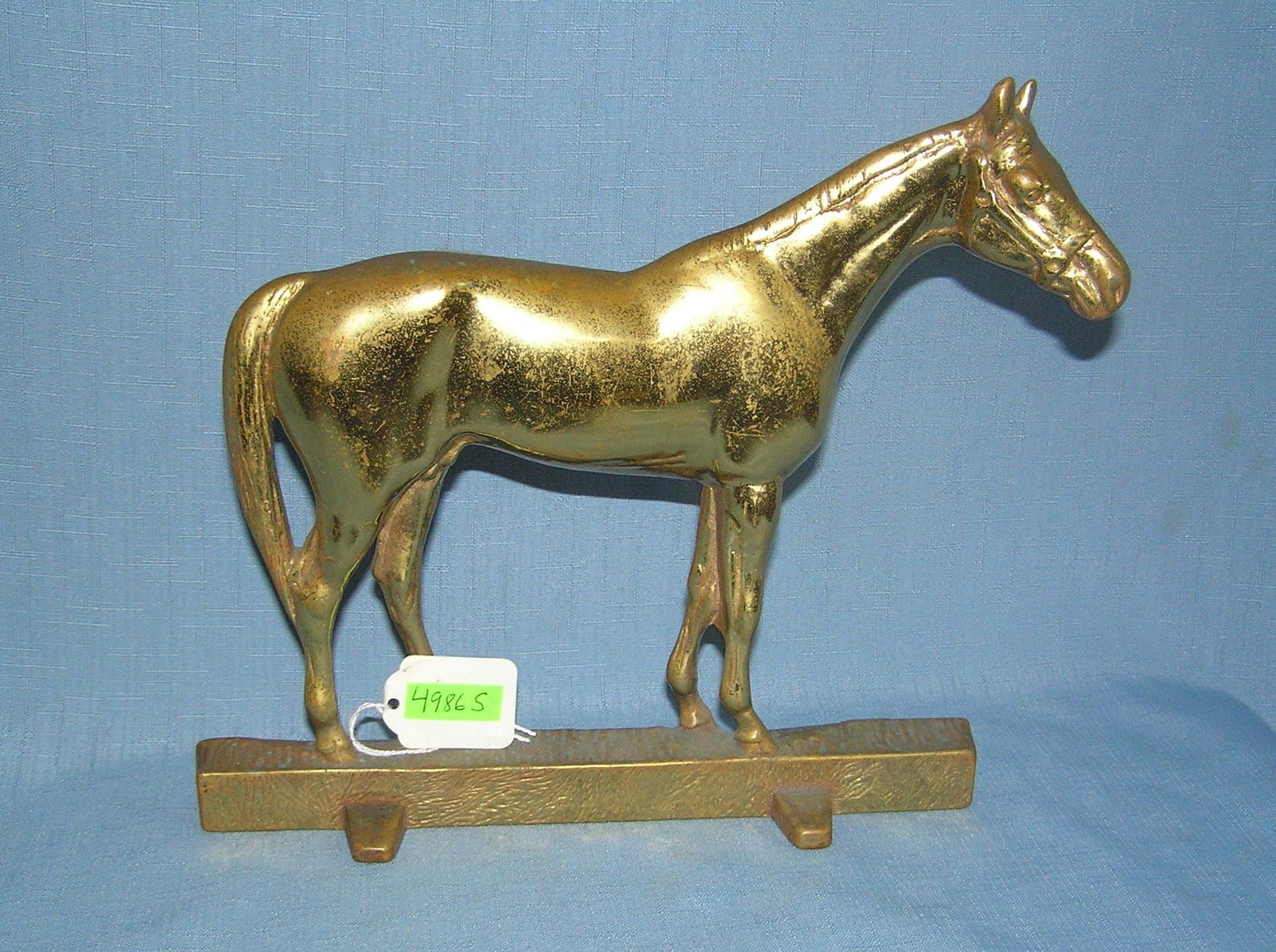 Solid brass horse doorstop marked CRK 1949: Solid brass horse doorstop marked CRK 1949 est. value $500.00-$600.00