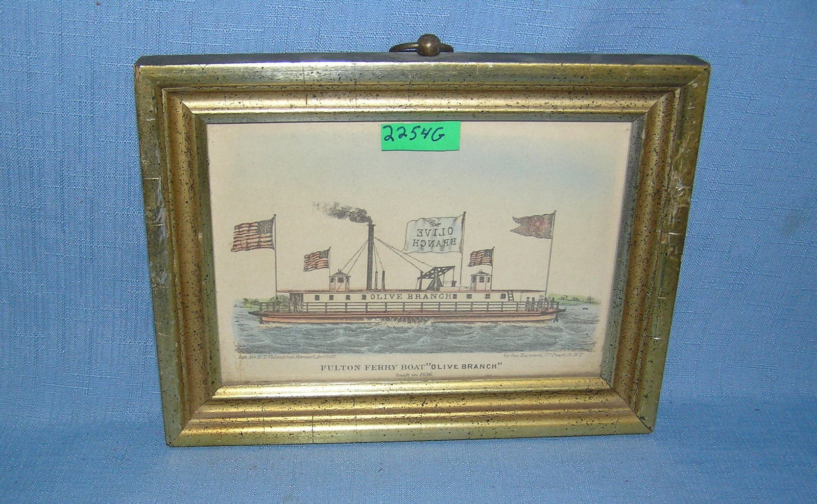 Fulton Ferry Boat the Olive Branch circa 1850s: Fulton Ferry Boat the Olive Branch circa 1850s est. value $275.00-$325.00
