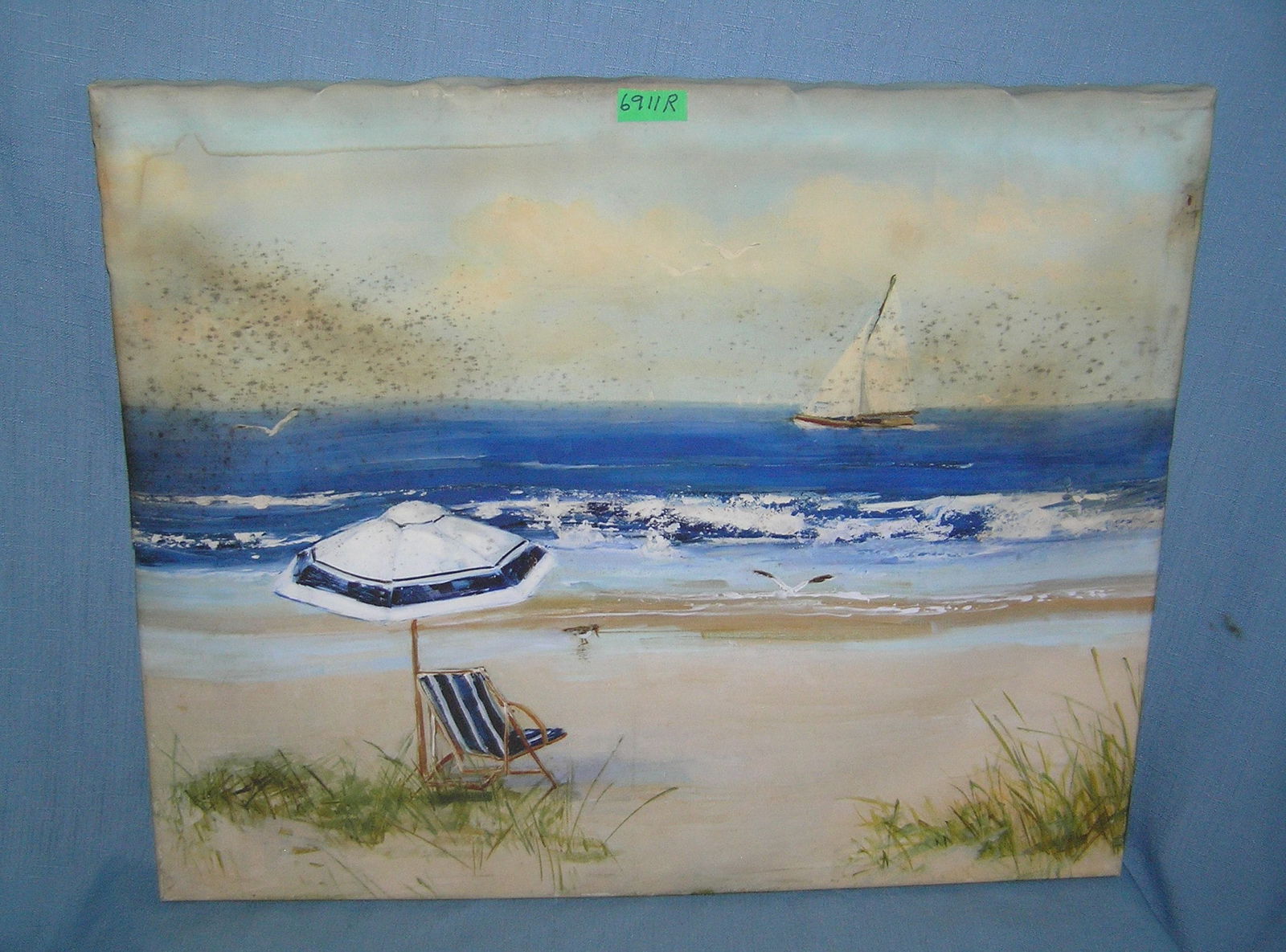Beach scene on canvas painting (1 of 1)