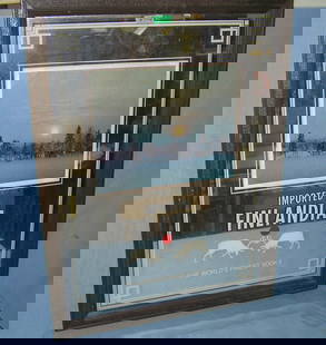 Imported Finlandia framed mirrored advertising sign: Imported Finlandia the world's finest vodka framed mirrored advertising sign 18 inches by 24 inches est. value $80.00-$100.00
