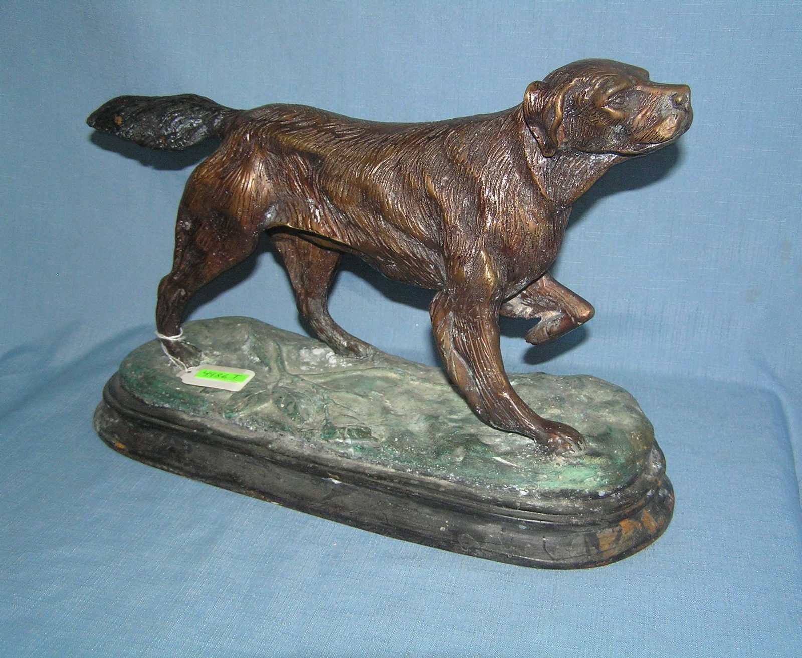Bronze pointer dog on base - 2