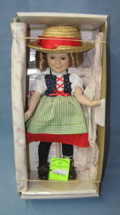 14 inch Shirley Temple doll: 14 inch Shirley Temple doll from the dolls of the silver screen series, entire upper body including head made of bisque porcelain est. value $275.00-$300.00