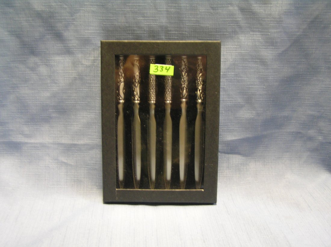 Set of six pewter letter openers: Set of six pewter letter openers $35.00-$45.00