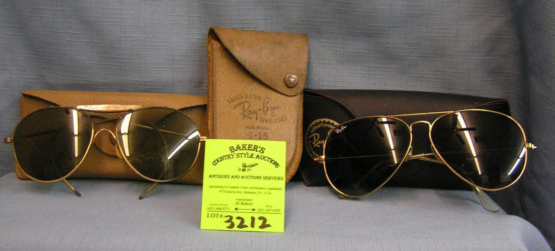 Group of vintage quality Ray Ban glasses and cases: Group of vintage quality Ray Ban glasses and cases $100.00-$150.00