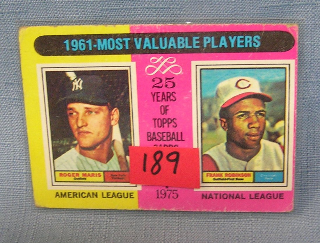 Vintage Rodger Maris and Frank Robinson baseball card: Vintage Rodger Maris and Frank Robinson baseball card $15.00-$25.00