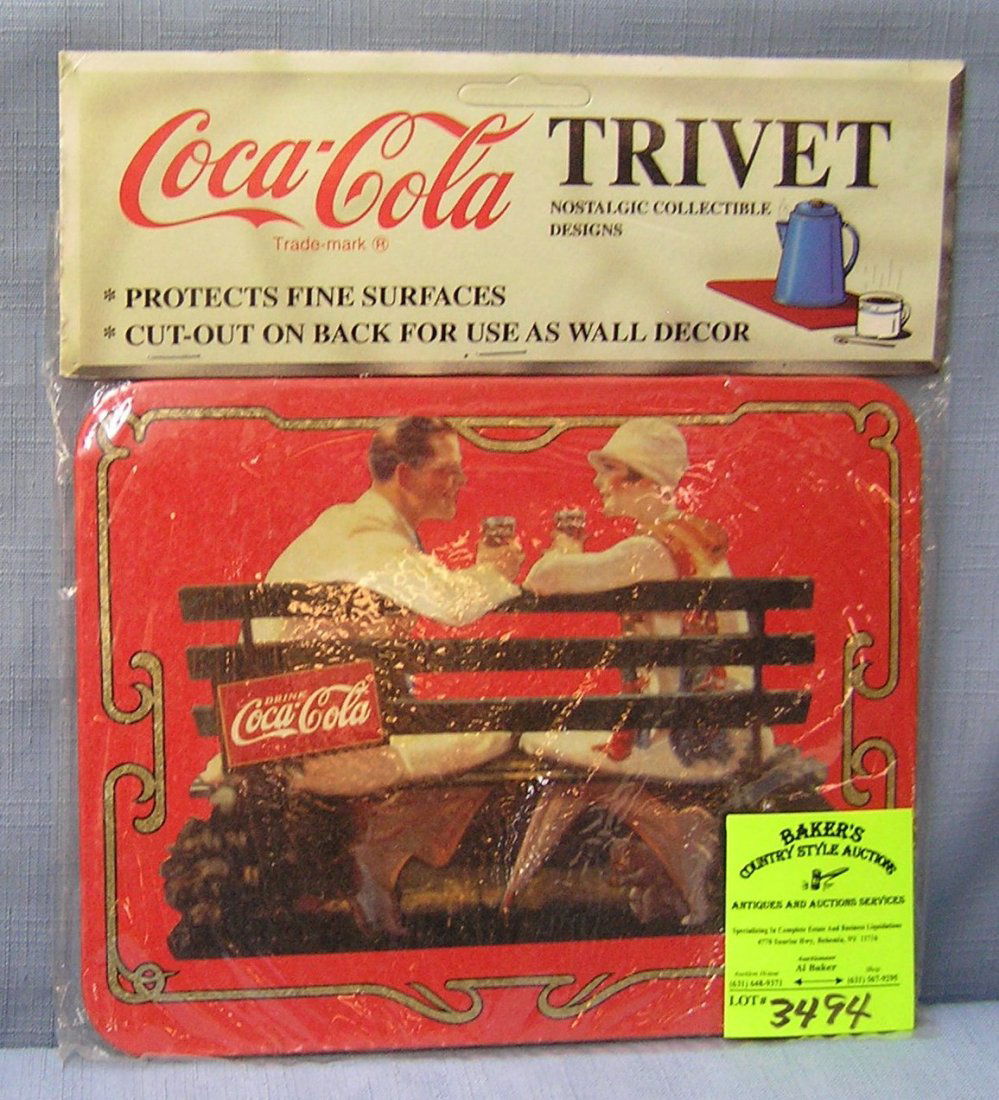 Vintage Coca Cola trivet/hotplate mint in original bag: Vintage Coca Cola trivet/hotplate mint in original bag $25.00-$30.00