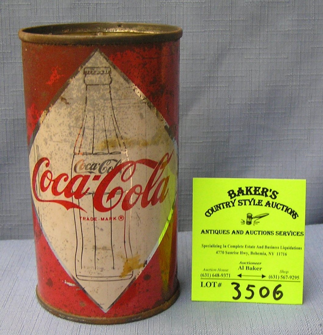Early Coca Cola soda can: Early Coca Cola soda can $40.00-$50.00