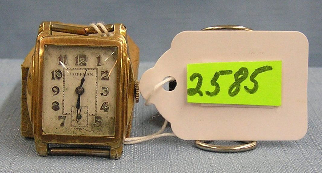 Antique gold filled men’s wristwatch by Hoffman: Antique gold filled men’s wristwatch by Hoffman est. value $50.00-$75.00