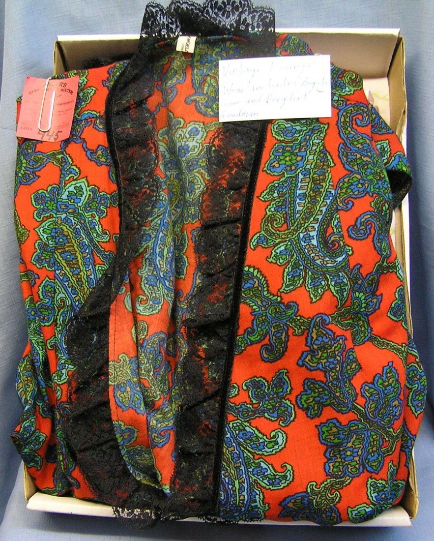 Angela Gore and Bergdoff Goodman lounge wear: Vintage lounge wear includes Angela Gore and Bergdoff Goodman $50.00-$60.00
