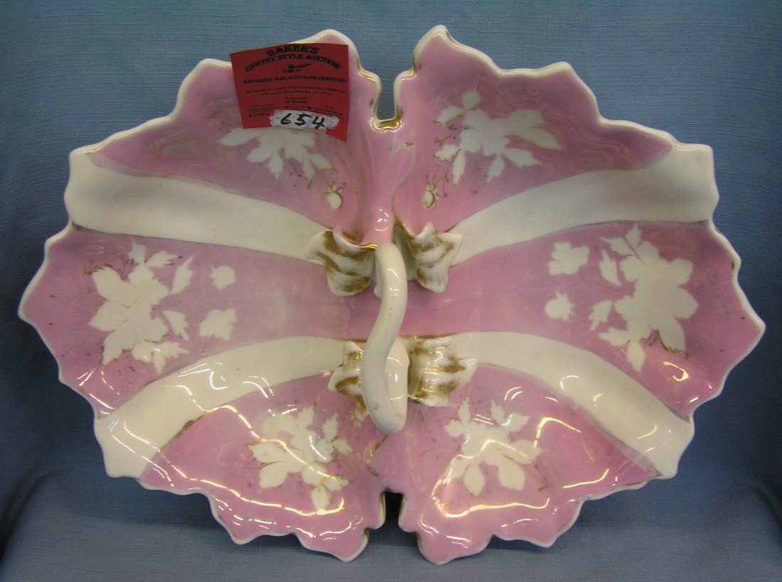 Antique Limoges style double sided serving bowl: Antique Limoges style double sided serving bowl $40.00-$50.00