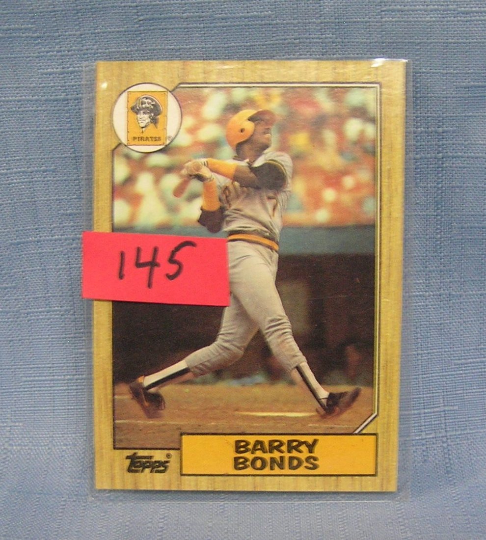 Vintage Barry Bonds rookie baseball card: Vintage Barry Bonds rookie baseball card $25.00-$30.00