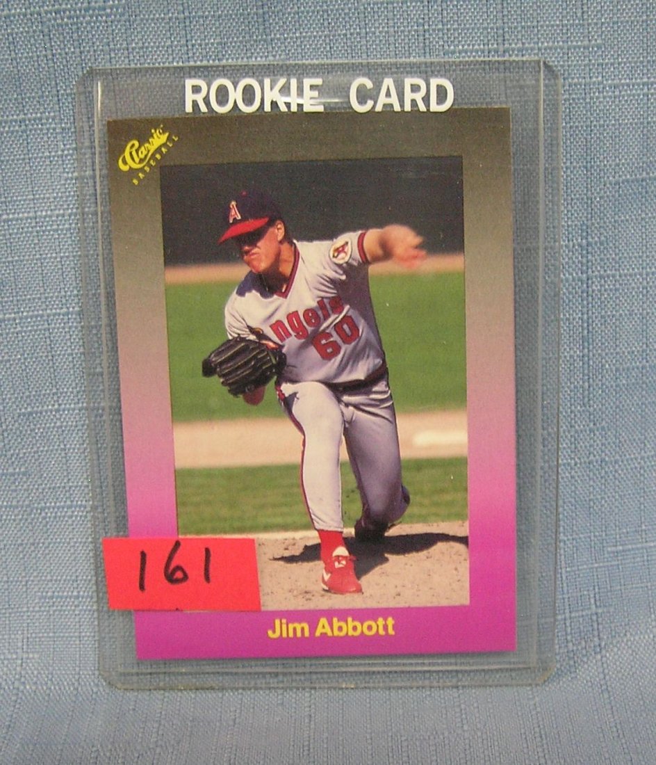 Vintage Jim Abbot rookie baseball card: Vintage Jim Abbot rookie baseball card $25.00-$30.00